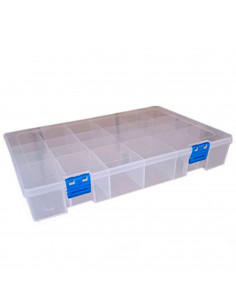 Caja organizadora multiusos nº 24 con separadores, 24 compartimentos, plástico, almacenaje de tornillos, tuercas, accesorios pes 2