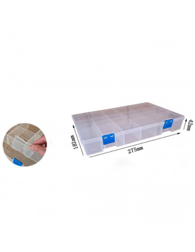 Caja organizadora multiusos nº 24 con separadores, 24 compartimentos, plástico, almacenaje de tornillos, tuercas, accesorios pes