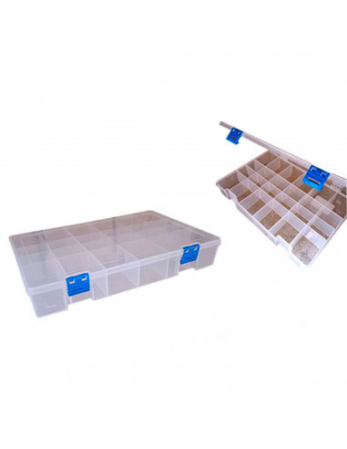 Caja organizadora multiusos nº 24 con separadores, 24 compartimentos, plástico, almacenaje de tornillos, tuercas, accesorios pes