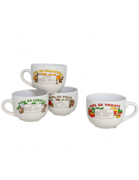 Taza jumbo de cerámica surtido , tazón desayuno, café, infusiones, diseño clásico, resistente y duradera, apta para lavavajillas
