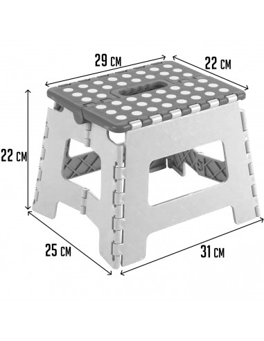 La Bolata - Taburete infantil de plástico plegable, banqueta, asiento multiusos de pvc resistente, niños, escuela, guardería, ho