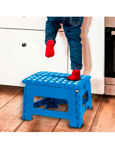 La Bolata - Taburete infantil de plástico plegable, banqueta, asiento multiusos de pvc resistente, niños, escuela, guardería, ho