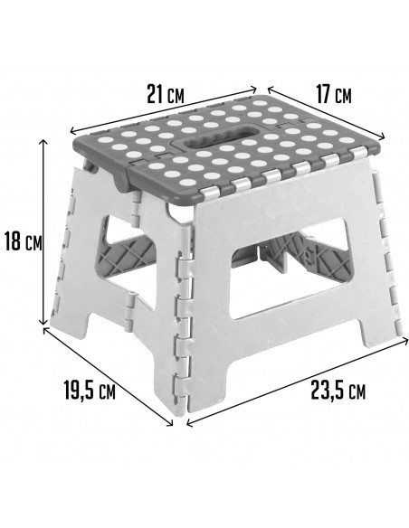 Tradineur - Taburete de pvc infantil plegable, banqueta, asiento multiusos de plástico resistente, niños, escuela, guardería, ho