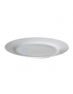 Plato llano "Balta" fabricado en porcelana, ideal para servir postres o aperitivos, apto para lavavajillas. 2,5 x 27 cm (alto x