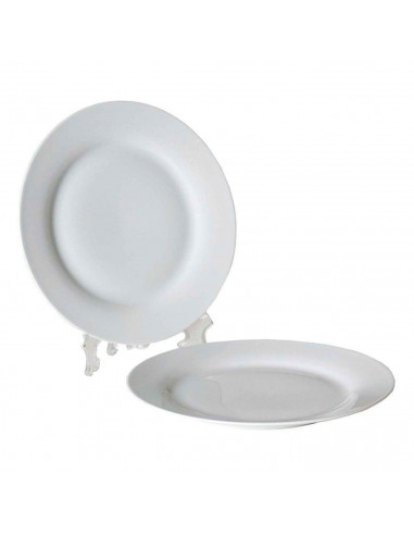 Plato llano "Balta" fabricado en porcelana, ideal para servir postres o aperitivos, apto para lavavajillas. 2,5 x 27 cm (alto x