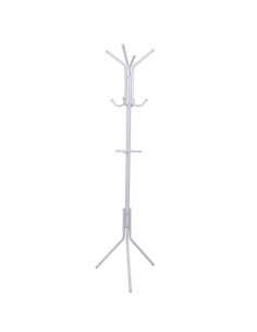 Tradineur - Perchero metálico de pie, 12 ganchos, soporte minimalista para abrigos, sombreros, bolsos, recibidor, oficina, hogar 2