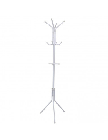 Tradineur - Perchero metálico de pie, 12 ganchos, soporte minimalista para abrigos, sombreros, bolsos, recibidor, oficina, hogar