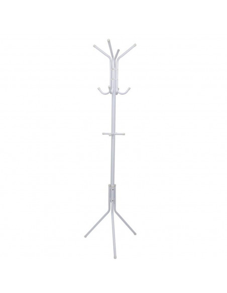 Tradineur - Perchero metálico de pie, 12 ganchos, soporte minimalista para abrigos, sombreros, bolsos, recibidor, oficina, hogar