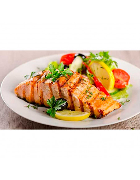 Tradineur - Bandeja de horno con asas abatibles y grill, acero inoxidable, fuente rectangular para asar con rejilla, rustidera d